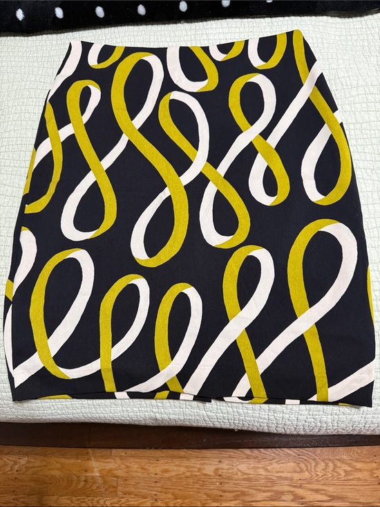 Ann Taylor Factory Dresses & Skirts - NWOT Black Patterned Pencil Skirt with Yellow and Green Swirl Print